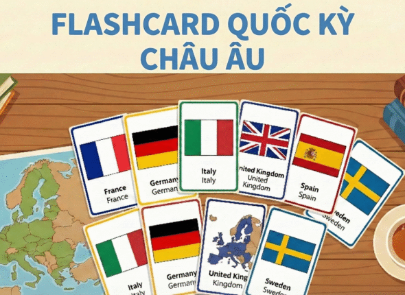 Flascard QUốc Kỳ các quốc gia châu Âu