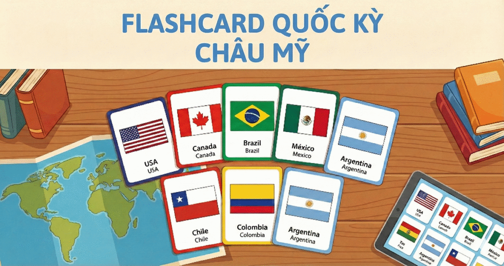 Flascard QUốc Kỳ các quốc gia châu Mỹ